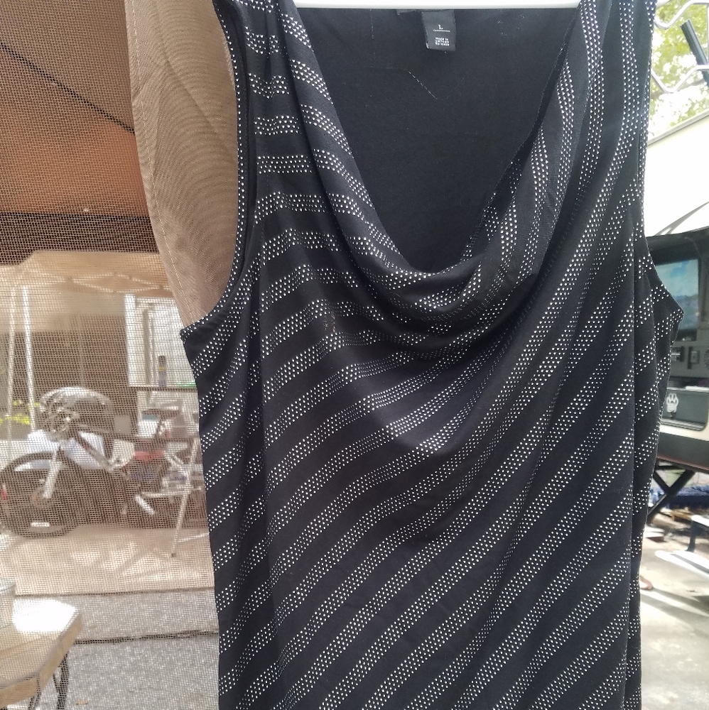 Black and silver blouse